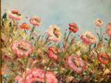 KADLIC Floral Impasto Landscape Original Oil Painting Gilt 30” Frame Fine Art