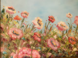 KADLIC Floral Impasto Landscape Original Oil Painting Gilt 30” Frame Fine Art