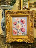 KADLIC Original Oil Painting Wildflowers Impasto Gold Gilt 15" Frame
