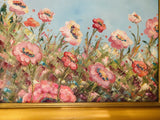 KADLIC Floral Impasto Landscape Original Oil Painting Gilt 30” Frame Fine Art