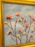 KADLIC Floral Abstract Impasto Original Oil Painting Gilt 30” Frame Fine Art