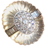Impressive GEMLOK Billionaire Estate 2.7ct VS Diamond Rock Crystal 18k Gold Ring