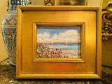 KADLIC Abstract Impasto Original Oil Painting Gold Gilt Frame Fine Art 14”