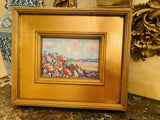 KADLIC Abstract Impasto Original Oil Painting Gold Gilt Frame Fine Art 14”