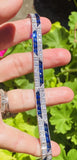 Vintage Midcentury Platinum 10.0ct Blue Sapphire Diamond Bracelet