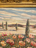 KADLIC Abstract Sunset Seascape Impasto Original Oil Painting Gold Frame 24
