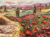 KADLIC Tuscany Italy Impressionist Original Oil Painting On canvas 36x24"