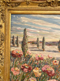 KADLIC Abstract Sunset Seascape Impasto Original Oil Painting Gold Frame 24