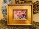 KADLIC Abstract Impasto Original Oil Painting Gold Gilt Frame Fine Art 14”