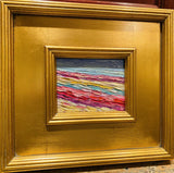 KADLIC Abstract Impasto Original Oil Table Painting Gold Gilt Frame 10" Fine Art