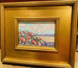 KADLIC Abstract Impasto Original Oil Painting Gold Gilt Frame Fine Art 14”