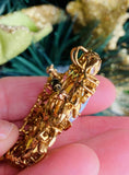 Vintage Estate JGJLRY 18k Gold 6.25ct VS Diamond Opal Necklace Pendant Brooch