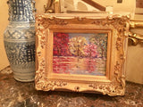 KADLIC Trees Landscape Seascape Autumn Gilt Wood Frame 8x10”