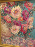 24x20 Vase Flowers Floral Still Life KADLIC Original Oil Painting Art Gold Frame