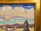 KADLIC Impasto Italian Landscape Art  Original Oil Painting 24” Gold Gilt Frame