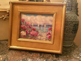 KADLIC French Poppies Seascape Sailboats Gilt Wood Frame 8x10”