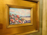 KADLIC Abstract Impasto Original Oil Painting Gold Gilt Frame Fine Art 14”