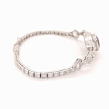 Art Deco Vintage Retro Estate 14k Gold Diamond Pink Tourmaline Bracelet