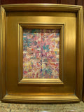 KADLIC Abstract Impasto PAIR Original Oil PaintingS Gold Gilt Frame