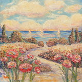 KADLIC Abstract Sunset Seascape Impasto Original Oil Painting 24” Large Art