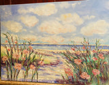KADLIC Abstract Sunset Seascape Impasto Original Oil Painting 30x40” Canvas