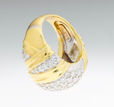 Vintage Estate Jose Hess 2.50 ctw G VS Diamond 18k Gold Cocktail Statement Ring