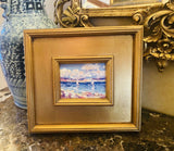 KADLIC Abstract Seascape Original Oil Painting Gold Gilt Frame Fine Art