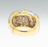 Vintage Estate Jose Hess 2.50 ctw G VS Diamond 18k Gold Cocktail Statement Ring