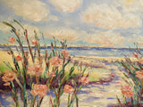 KADLIC Abstract Sunset Seascape Impasto Original Oil Painting 30x40” Canvas