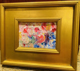 KADLIC Abstract Impasto Original Oil Painting Gold Gilt Frame Fine Art 14”
