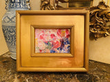 KADLIC Abstract Impasto Original Oil Painting Gold Gilt Frame Fine Art 14”