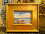 KADLIC Abstract Impasto Original Oil Painting Gold Gilt Frame Fine Art 14”