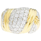 Vintage Estate Jose Hess 2.50 ctw G VS Diamond 18k Gold Cocktail Statement Ring