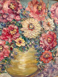 20x24 Vase Flowers Floral Still Life KADLIC Original Oil Painting Art Gilt Frame