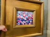 KADLIC Abstract Landscape PAIR Original Oil Painting Gold Gilt Frame Fine Art