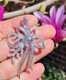 Vintage 1950s Platinum 3.44ct VS Diamond Brooch/Pin/Pendant