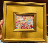 KADLIC Abstract Landscape Original Oil Painting Gold Gilt Frame Fine Art