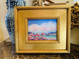KADLIC Abstract Impasto Landscape Flowers Oil Painting Gilt 14” Frame Fine Art