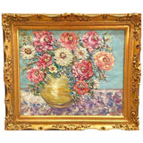 20x24 Vase Flowers Floral Still Life KADLIC Original Oil Painting Art Gilt Frame