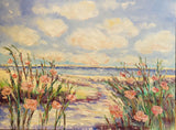 KADLIC Abstract Sunset Seascape Impasto Original Oil Painting 30x40” Canvas