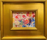 KADLIC Abstract Impasto Original Oil Painting Gold Gilt Frame Fine Art 14”