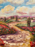 KADLIC Tuscany Italy Impressionist Original Oil Painting On canvas 36x24"
