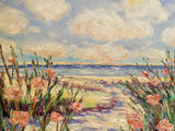 KADLIC Abstract Sunset Seascape Impasto Original Oil Painting 30x40” Canvas
