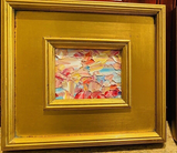 KADLIC Abstract Landscape Original Oil Painting Gold Gilt Frame Fine Art