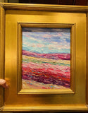 KADLIC Original Oil Painting Abstract Modern Chunky Impasto Gold Gilt 15" Frame
