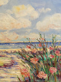 KADLIC Abstract Sunset Seascape Impasto Original Oil Painting 30x40” Canvas
