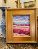 KADLIC Original Oil Painting Abstract Modern Chunky Impasto Gold Gilt 15" Frame