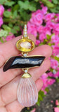 Rare Andrew Clunn 18k Gold Signed Triple Strand Cultured Pearl Necklace