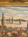 KADLIC Abstract Sunset Seascape Impasto Original Oil Painting Gold Frame 24