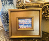 KADLIC Abstract Seascape Original Oil Painting Gold Gilt Frame Fine Art